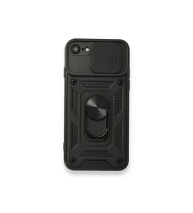 Çınarcık Dev iPhone SE 2020 Kılıf Pars Lens Yüzüklü Silikon - Kırmızı