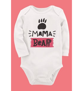 Organik Baskılı Pamuklu Unisex Bebek Body UZUNE268