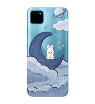 Realme C21Y/C25Y Uyumlu Sevimli Ayıcık Desenli Şeffaf Telefon Kılıfı
