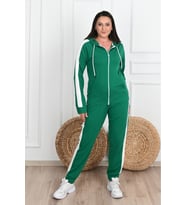 Kadın Yan Şerit Detaylı Büyük Beden Eşofman Takımı 3504-23 (Benetton)
