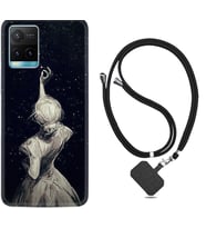 Vivo Y11S Y21S Y20 Y20S Y70 Kılıf Boyun Askılı Silikon Star Woman 1332