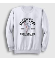 Presmono Unisex Beyaz Fight Culture Mma Ufc Muay Thai Sweatshirt 452343tt (Beyaz)