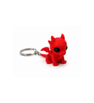3Dmarketi Kırmızı Ejderha Figür Anahtarlık Charm