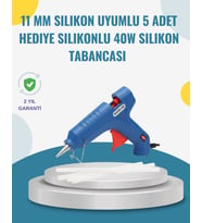 5 Silikon Hediyeli 40W Sıcak Silikon Tabancası Pratik Güçlü Kullanım