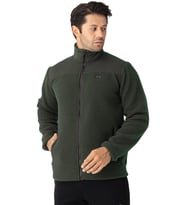 Crozwise Haki Erkek Tam Fermuarlı Polar / Sweat - 6055-04