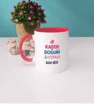 Kadın Doğum Uzmanı Kupa Bardak Kırmızı