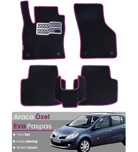 RENAULT CLİO 3 (2005-2011) Uyumlu EVA Paspas Tam Set–Araca Özel,Oto Paspas