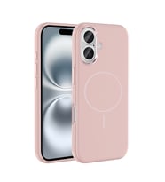 Apple iPhone 16 Uyumlu Kılıf M-Safe Şarj Özellikli Metal Kamera Çerçeveli Zore Edi Silikon Kapak (Rose Gold Altın)