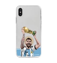 Iphone XS MAX Uyumlu Lionel Messi Arjantin Tasarımlı Şeffaf Telefon Kılıfı