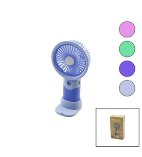 USB ŞARJLI MİNİ EL FANI ÇAP:8.4 - Y:16CM SABİT BAŞLIK 3-KADEME HIZT ELEFONLUKLU MASAÜSTÜ AYAK VANTİLATÖR GO-53-vice 00352