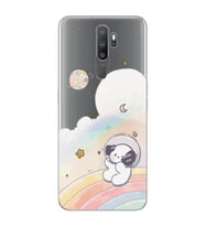Oppo A5 2020 / A9 2020 Uyumlu Sevimli Köpek Desenli Şeffaf Telefon Kılıfı