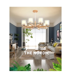 Modern Cottage Ahşap Avize