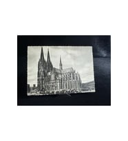 Almanya Köln Katedrali kartpostal 1956 Karneval Sadece Koleksiyonular için damgalı