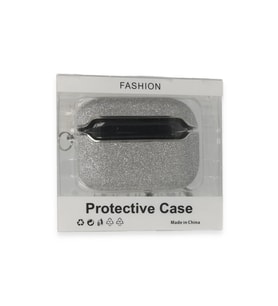 Apple Airpods Pro (1.nesil) Spell Simli Kılıf - Gümüş