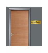 Açık/Open Yazılı Metal Yönlendirme Levhası-Altın 10X20 Cm