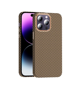 Apple iPhone 14 Pro Max Uyumlu Kılıf M-safe Şarj Özellikli Karbon Fiber Görünümlü Zore Gros Kapak (Gümüş)