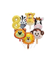 Safari Fiğürlü 8 Yaş Balon Seti