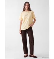 LCW Modest Kahverengi Straight Fit Kadın Jean Pantolon