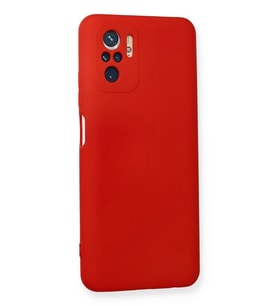 Redmi Note 10 Kılıf Nano içi Kadife Silikon - Kırmızı