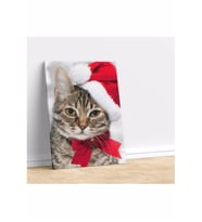 Noel Kedi Kanvas Tablo