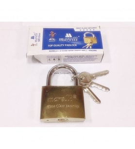 Marelli titanyum kaplı sarı asma kilit 50 mm