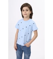 Toontoy Erkek Çocuk Baskılı Tişört (Mavi)