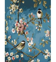 Kuslar 3 Sayılarla Boyama Seti 40x50 cm (Tuvale Gerili)