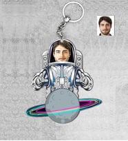 Kişiye Özel Astronot Erkek Ahşap Anahtarlık-2