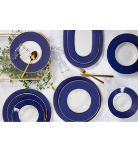 Porland Madeleine Lacivert 27 Parça 6 Kişilik Yemek Takımı  04A+P021967