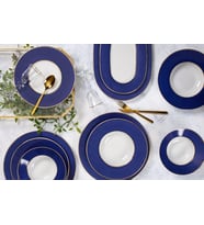 Porland Madeleine Lacivert 27 Parça 6 Kişilik Yemek Takımı  04A+P021967