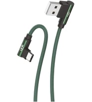 K594 Safe Type-c Usb 90 Derece Gamer Oyuncu Şarj Kablosu, GREEN