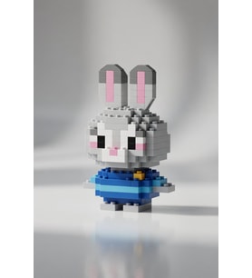 Lego Bricks 3D Tavşan Judy Hopps 5 cm Mini Yapım Seti Eğitici Oyuncak