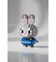 Lego Bricks 3D Tavşan Judy Hopps 5 cm Mini Yapım Seti Eğitici Oyuncak