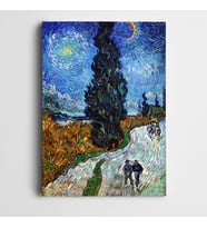 Vincent Van Gogh Country Road İn Provence By Night Kanvas Tablo