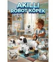 Uzaktan Kumandalı Akıllı Robot Köpek Akıllı Saat Takip Sistemli Sese Duyarlı Buharlı Oyuncak