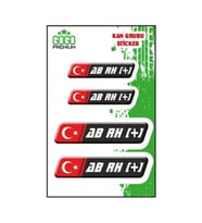 Gogo Kan Grubu AB Rh(+) Siyah Dörtlü Damla Etiket II
