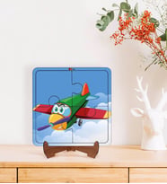 BK Toys Çocuklar İçin 2 si 1 arada Eğitici-Öğretici Ahşap 4 Parça Yapboz Puzzle Çerçeve Model 39