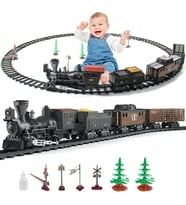 Işıklı Ve Sesli Classic Buharlı Tren Set 30 Parça Hediyelik Oyuncak Lokomotif Seti Klasik Tren Seti