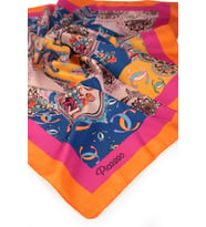 60x60 cm Premium Saten Desenli Dikişli Fular