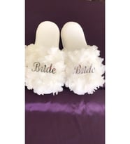 Hüner aksesuar Kadın Beyaz Bride Terlik , Bride Gelin Terliği 6382Brideterlik