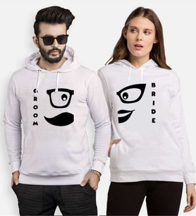 Tshirthane Bride Groom Sevgili Kombinleri Kapüşonlu Kombini (Tek Ürün Fiyatıdır.)