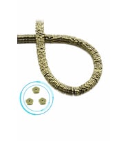 Hematit Doğal Taş Parlak Antik Sarı Rondela Kesim 6x1mm Dizi
