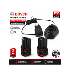 Gba 12v 2.0ah Professional Akü (Çift) ve Gal 12 V-20 Şarj Aleti
