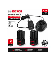 Gba 12v 2.0ah Professional Akü (Çift) ve Gal 12 V-20 Şarj Aleti