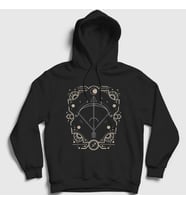 Presmono Unisex Siyah Sagittarius Zodiac Hediye Yay Burcu Kapüşonlu Sweatshirt 529527tt