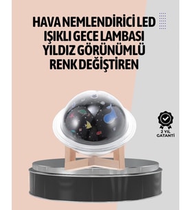 Gece Lambası Özellikli Taşınabilir Nemlendirici Aromaterapi Usb Girişli
