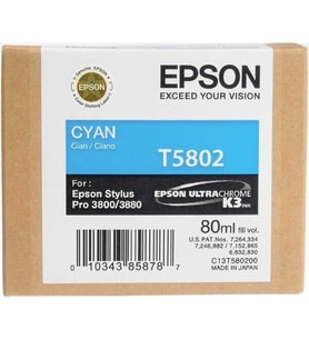 Tonersepeti Epson T5802 C13T580200 Orjinal Mavi Kartuş