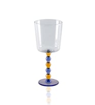 The Mia Bead Şarap Kadehi Mavi 300 ml (Şeffaf)