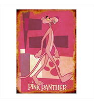 Pembe Panter Art Mdf Poster