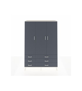 Hyperion Gardrop 5 Raflı 6 Çekmeceli Tek Askılı 132x44x195 Aytaşı-Antrasit